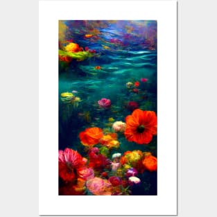 The flowers underwater Posters and Art
